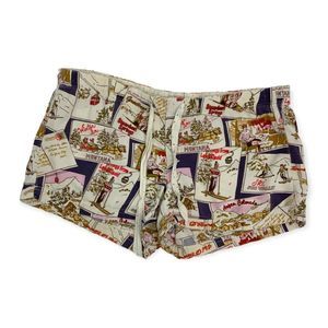 J. Crew Apres Ski Printed 100% Cotton Lounge Pajama Shorts Size XS